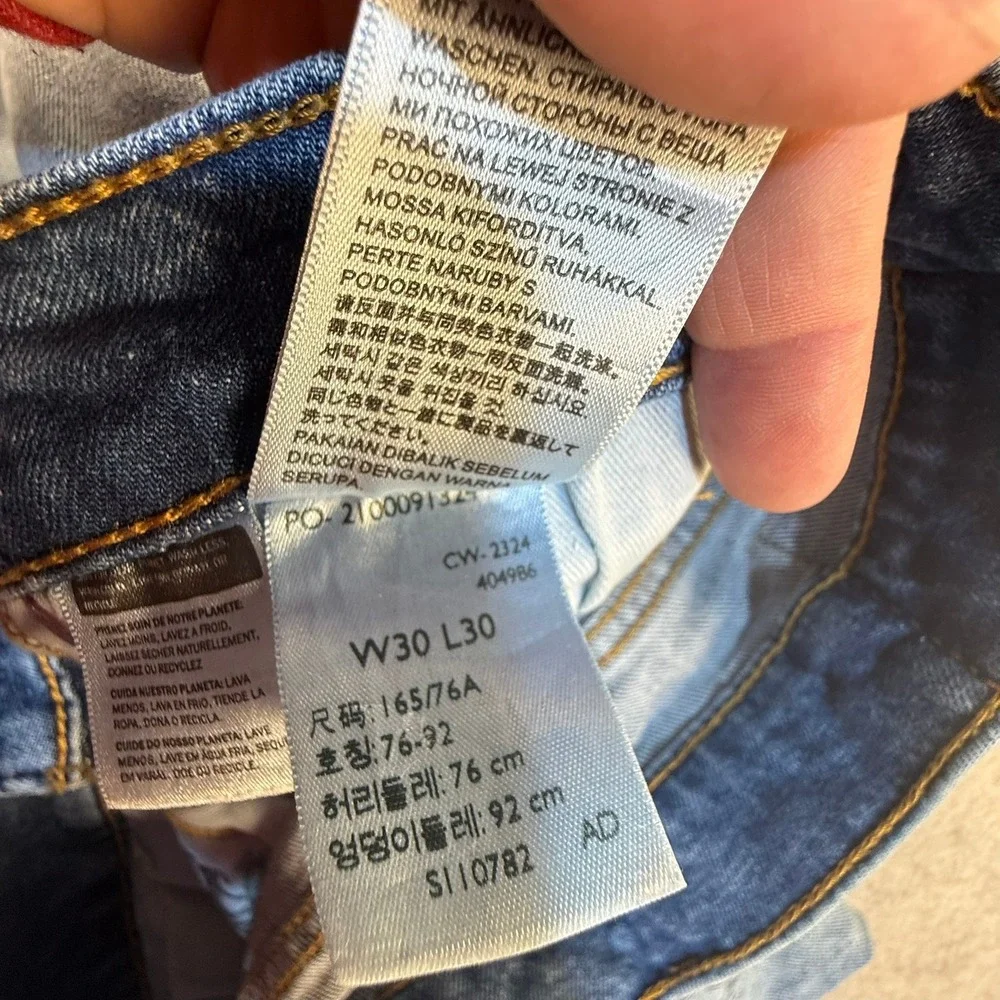 Levis 513 Slim Straight Jeans Mens W30 L30 Medium‎ Wash Blue Denim Pants